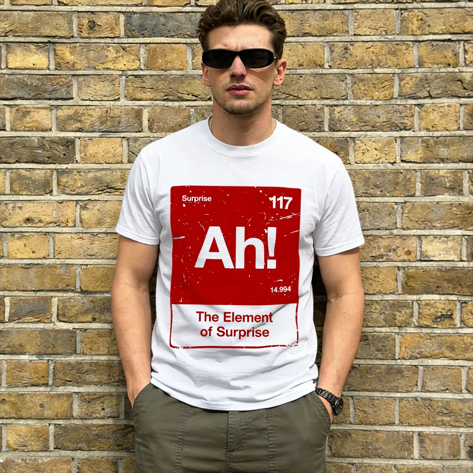 Ah! The Element of Surprise T-Shirts for Men's Clothing Women's Summer Fashion Cotton Tees Round Neck Short Sleeve T Shirt