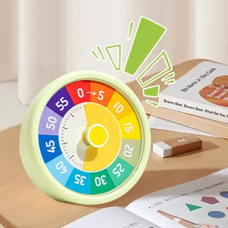 1 قطع الانضباط الذاتي مؤقت بصري صامت 60 دقيقة المطبخ الموقت تذكير جولة التصور مؤقت تنازلي #3