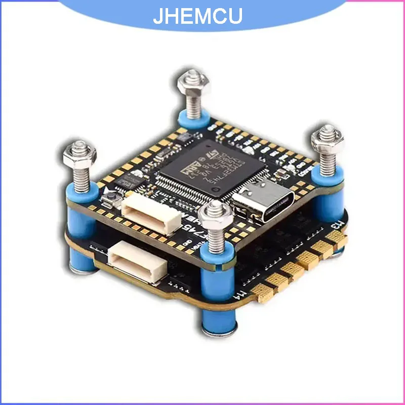 

JHEMCU GF30F745 F745 FC & 60A 4in1 ESC Stack, 3-6S 30x30mm All in One for FPV Drone Freestyle and Racing, Easy Build