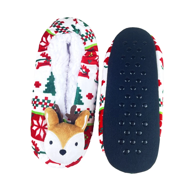 Fuzzy House Slipper Damen Flauschiger Schneemann Winterschuhe Dicker Plüschgriff Niedliche lustige Indoor-Hausschuhe Weibliches Weihnachtsgeschenk 2025