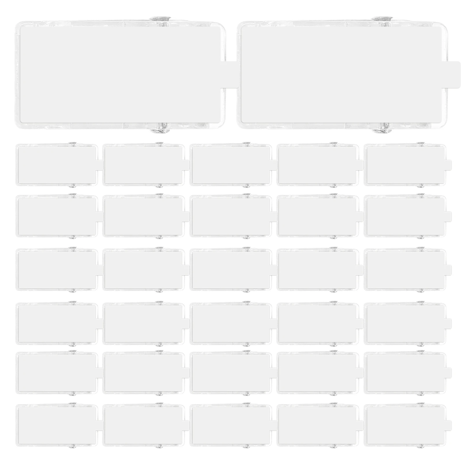 

50pcs Self Adhesive Clips Badge Holders for ID Cards Photo DIY Crafts Wall Mounting Transparent Accessories