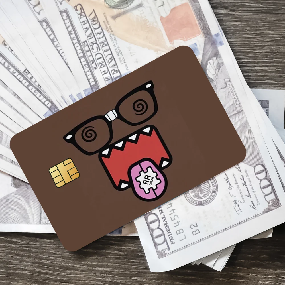 Cartoon D-Domo K-Kun Film Haut Abdeckung Kreditkarte Aufkleber 4PCS Debit Front Dekoration Bank Bus Pass wasserdicht – Detail 10