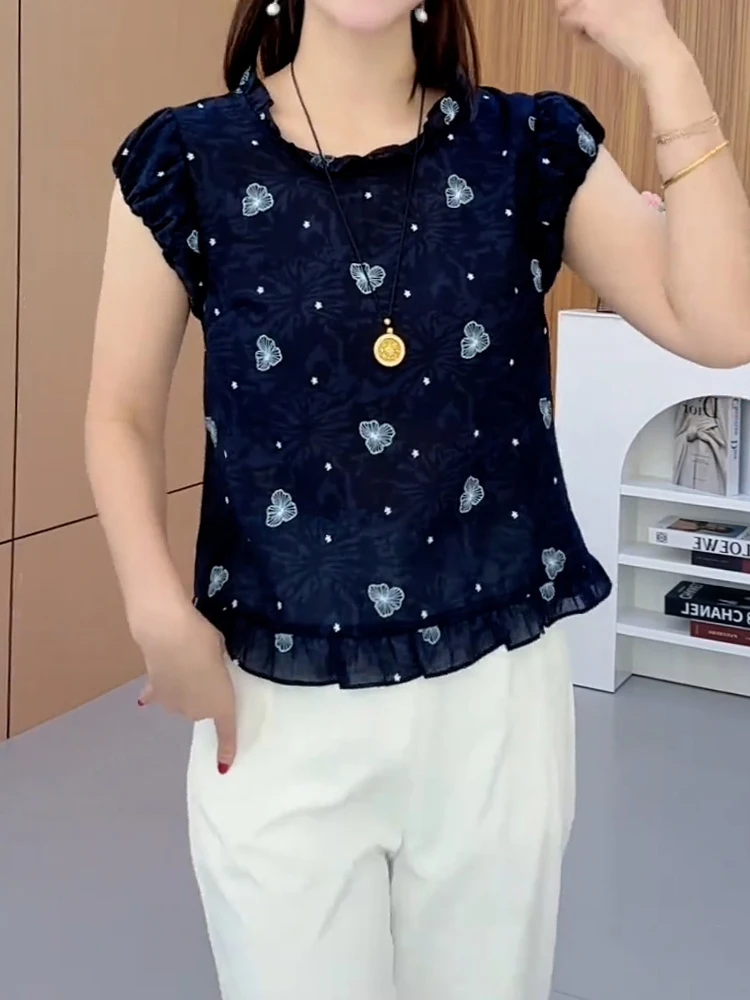 Camisa Elegante Coreana para Mujer, Diseño con Botones, Nueva Colección Primavera Verano, Transpirable y Cómoda...