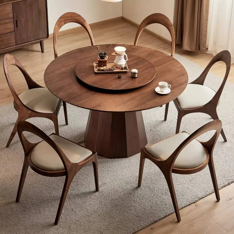 Rotating Wood Restaurant Tables Decor Japanese Island Console Dinner Table Round Conference Muebles Para Cocinas Furniture