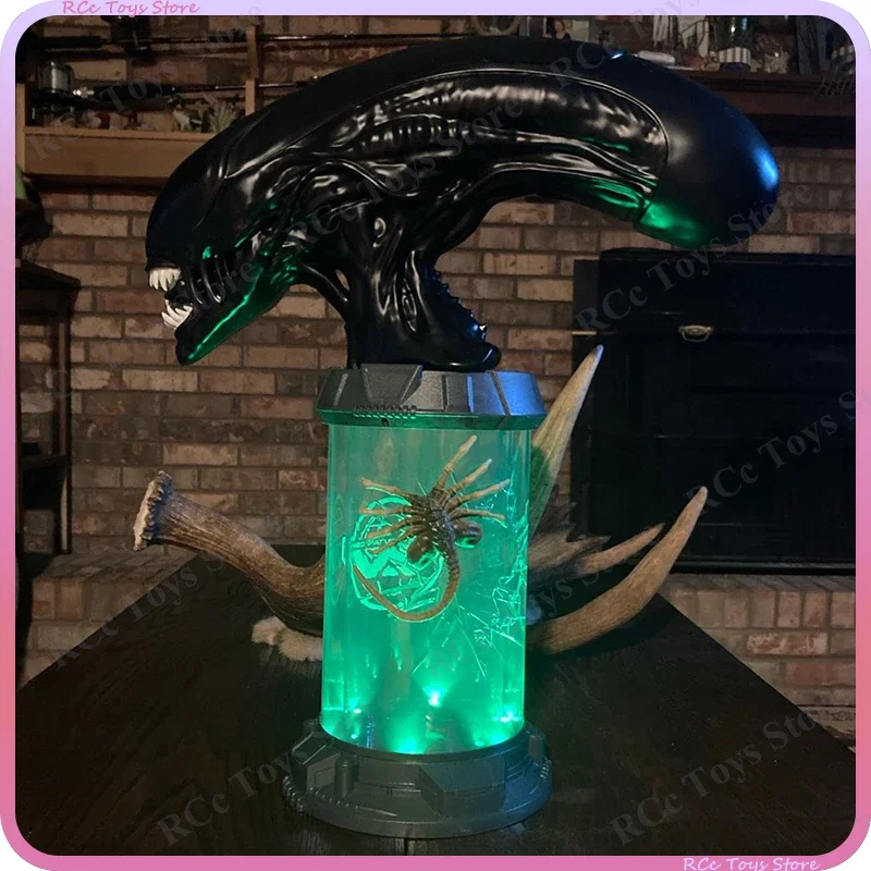 

Alien Romulus Figure Xenomorph Facehugger Glow Jar Halloween Toy Specimen Embryo Home Decor Desktop Crafts Sculpture Decoration