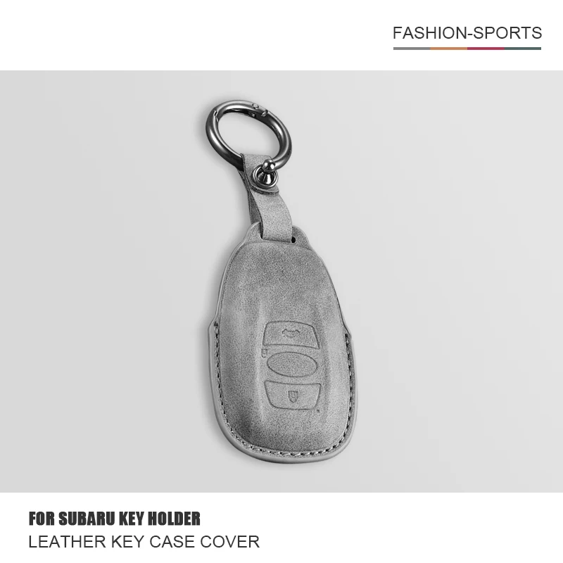 

For Subaru BRZ XV SV Forester Legacy Outback Crosstrek Impreza WRX Ascent Leather Car Key Case Cover Shell Keychain Accessories
