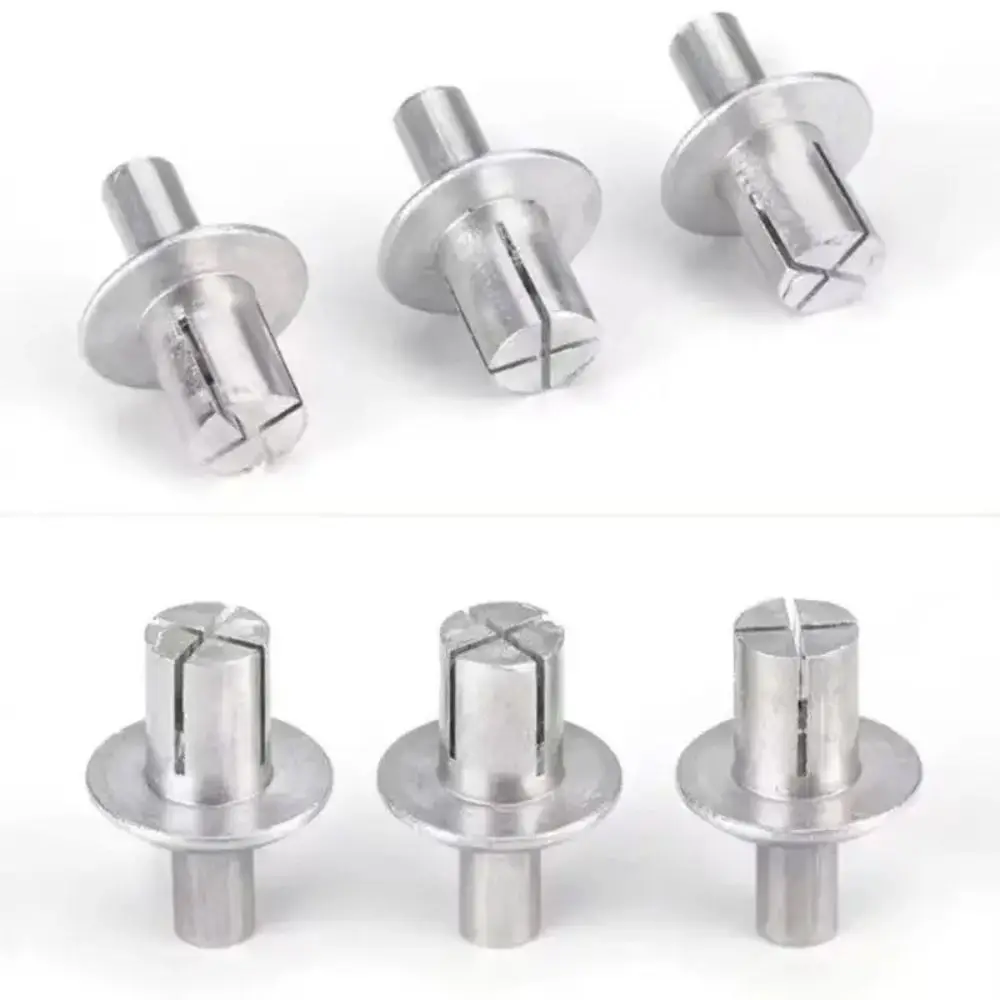 50Pcs Aluminum Alloy Expansion Rivets Hammer Drive Round Head Piercing Rivets Expansion Structure Lightweight