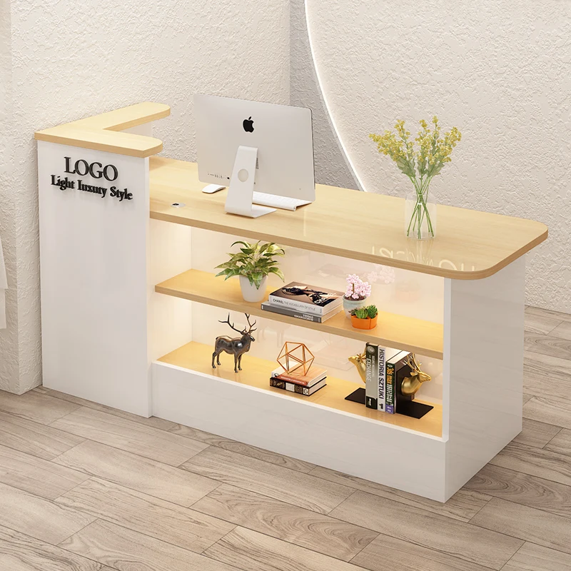 

Deer Head Vase Reception Desk Podium Tool Bag Counter For Store Reception Desk Cash Salon Bancone Per Negozio Beauty Furniture