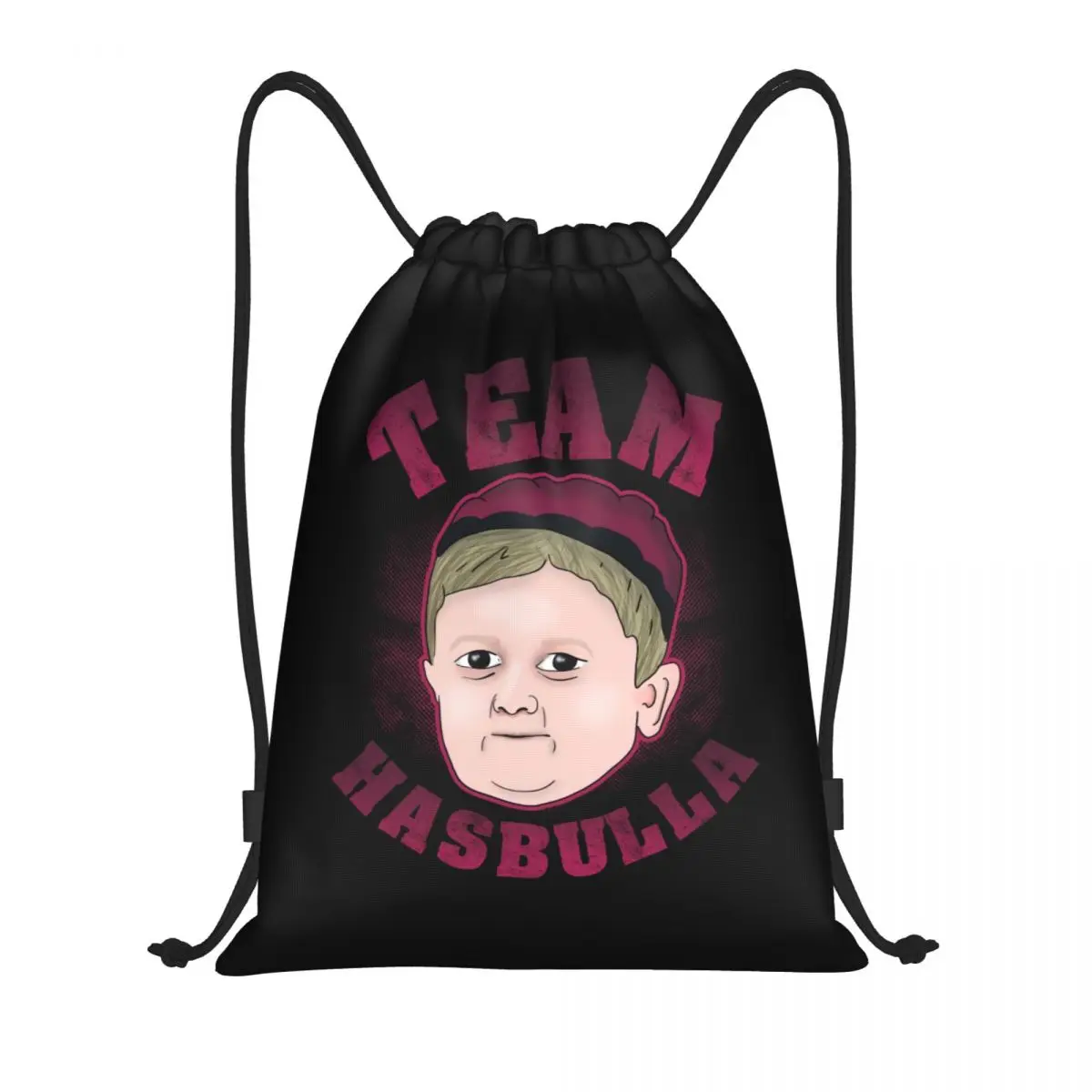 Custom Team Hasbullah Drawstring Bag for Training Yoga Backpacks Men Women Hasbull Fighting Meme Sports Gym Sackpack