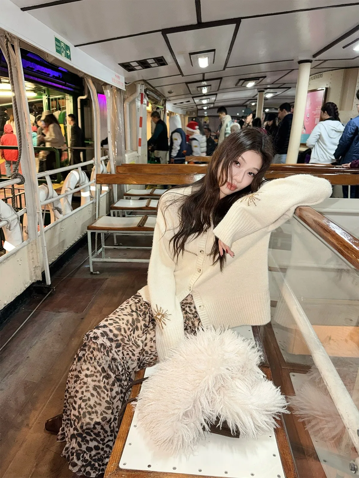 

Мягкий круглый кардиган с открытым воротом и шарфом, для ранней весны, осени и зимы, свободный крой, для повседневной носки, в стиле "Ночной звездный тур"