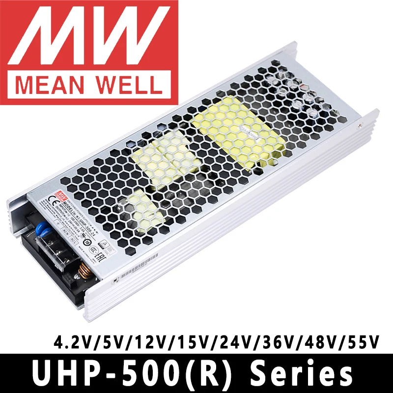 Mean Well UHP-500 Series 500W Led display Power Supply Meanwell UHP-500R-4.2V/5V/12V/15V/24V/36V/48V/55V PFC/Redundant function