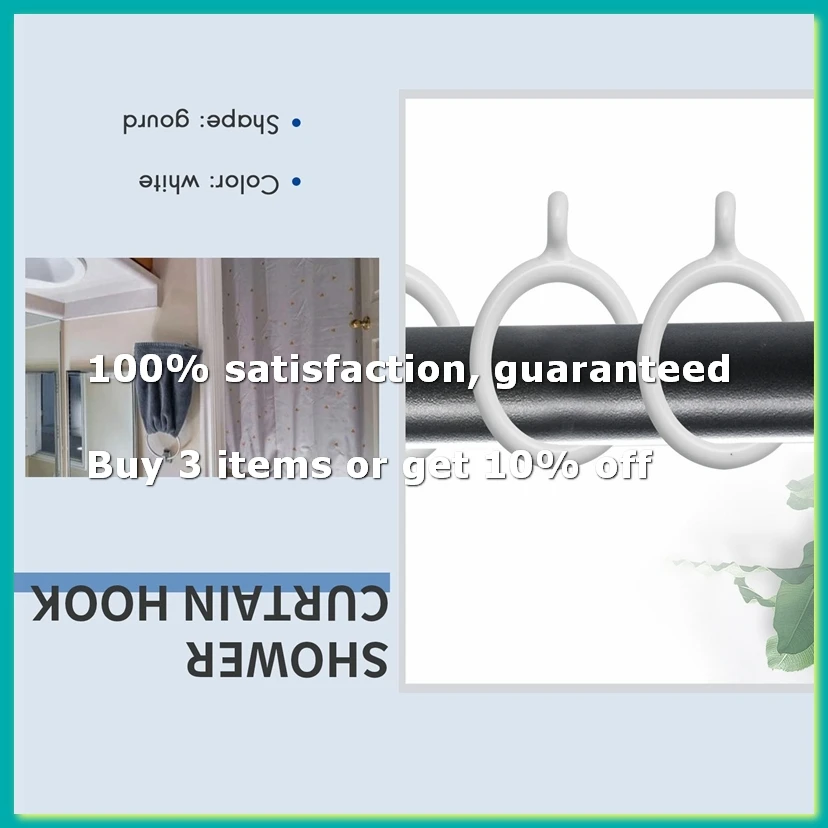 9Pack X(20X White 25Mm Inner Plastic Curtain Rings)