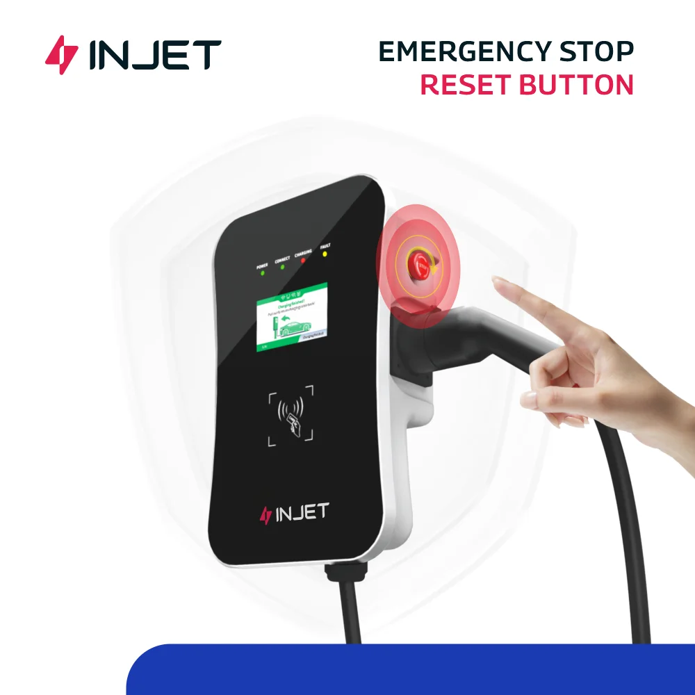 INJET ODM Chargeur Voiture Electrique 22kW شاحن EV مزدوج الدفع 22kw مع منصة إدارة محطة شحن السيارة