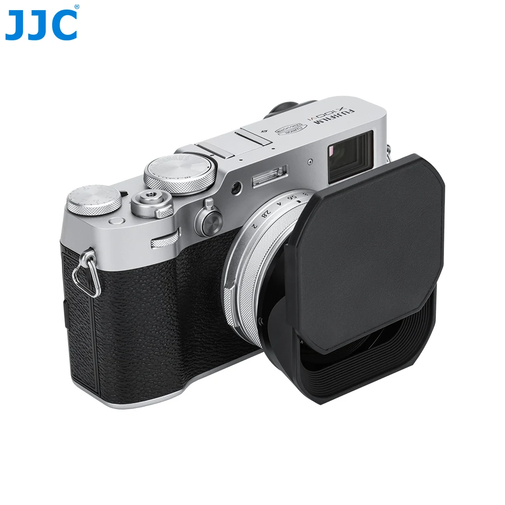 JJC 49mm Lens Shade Hood for FUJIfilm FUJI X100VI X100V X100F Cameras Lens Hood Shade with lens hood Cap And Adapter Ring