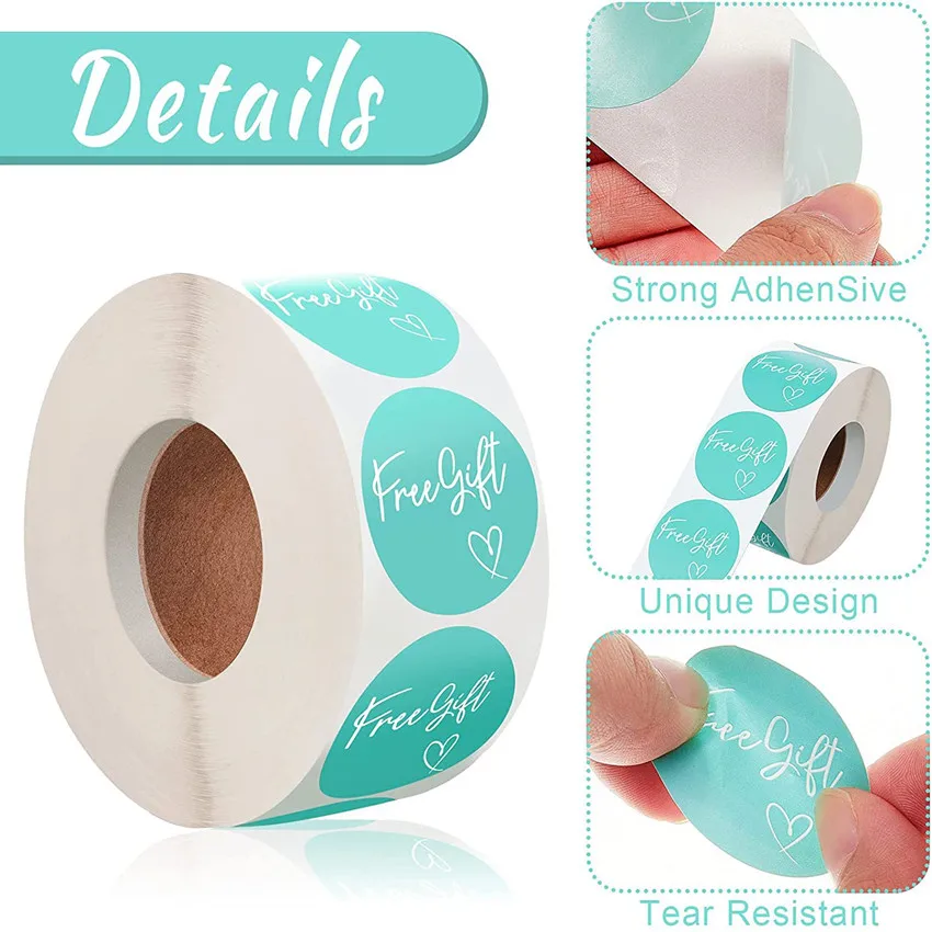 500pcs, Round Letter Stickers, Heart Holiday Stickers, Decorative Packaging Gifts Stickers