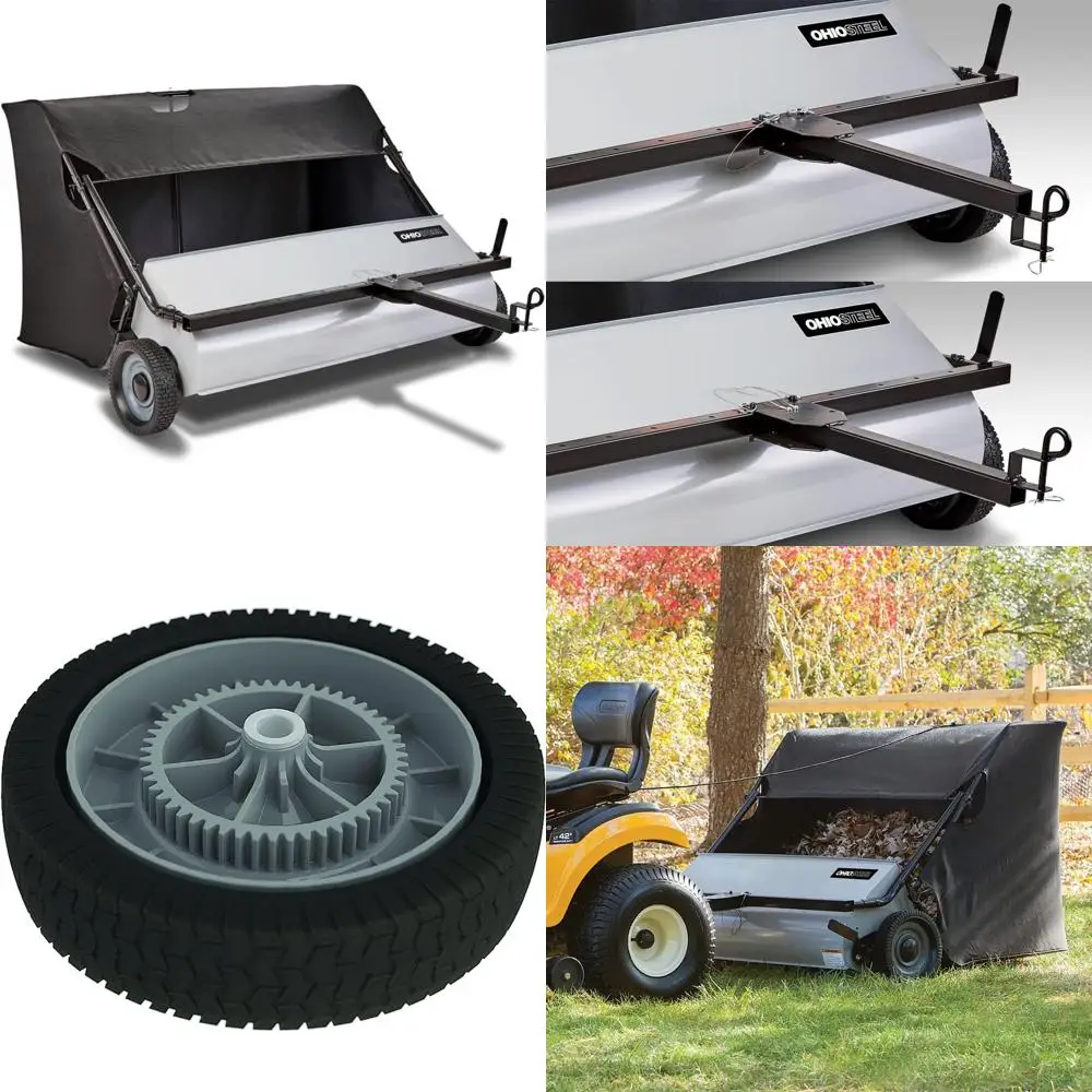 مكنسة العشب أوهايو ستيل 4222V2، 22 قدم مكعب، رمادي #1