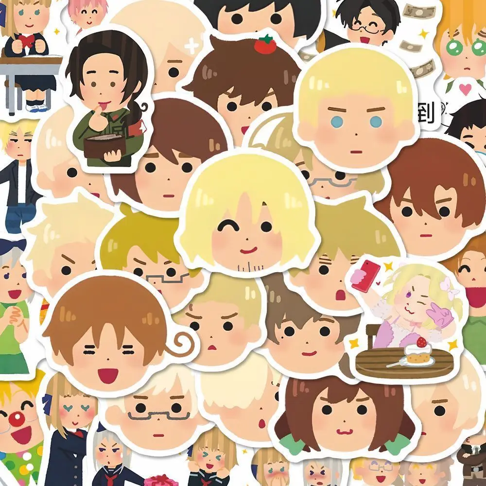 محور القوى Hetalia Irasutoya أنيمي ملصق إيفان فرانسيس ملصقات اللوازم المدرسية طالب القرطاسية المحمول جراب هاتف ديكور #5