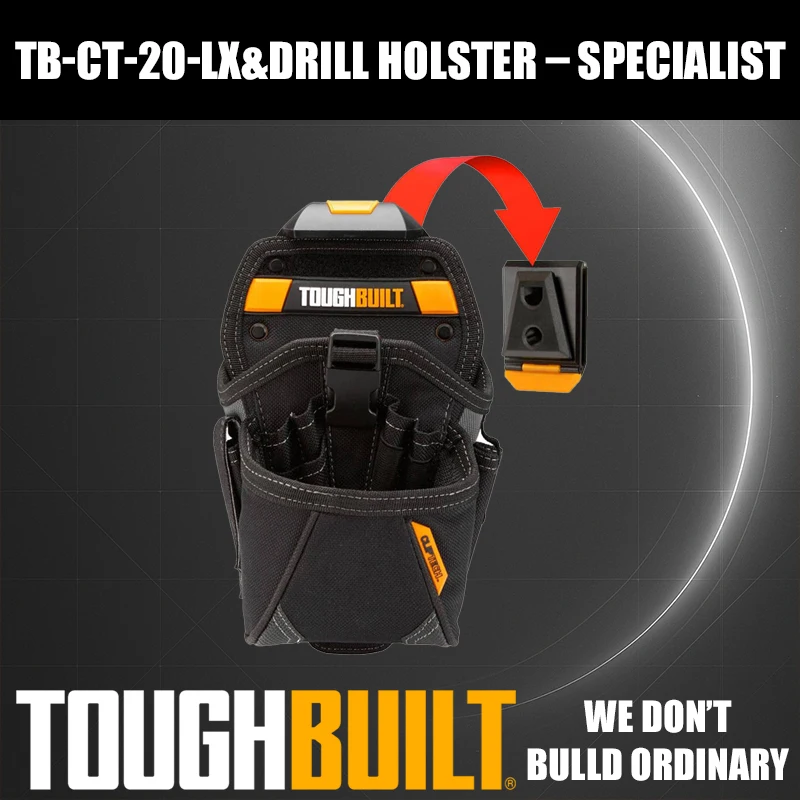 

ToughBuilt TB-CT-20-LX Large Electric Drill Holder Belt Buckle Tool Accessory