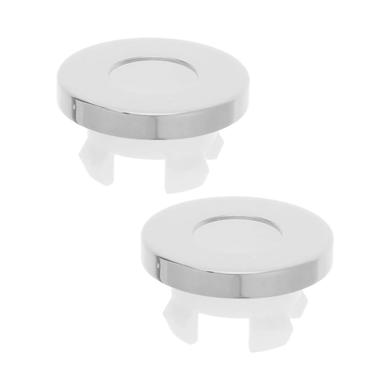 

2Pcs Bathroom Sink Overflow Trim Ring Round Hole Cover Insert Cap Decorative Overflow Cover Replacement for Home Kitchen