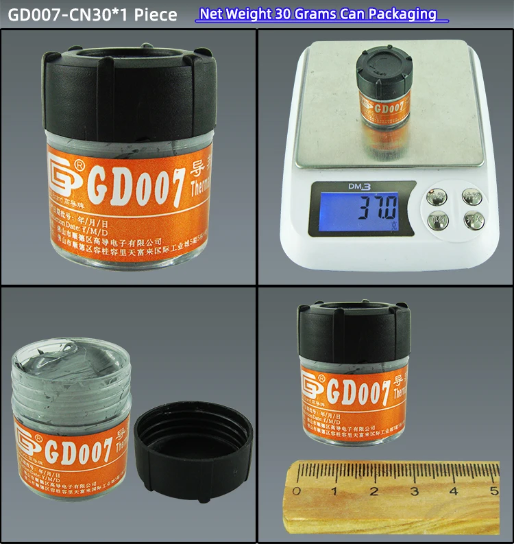GD007 Wärmeleitpaste Gips Kühlkörper Verbindung Kühlnetz Gewicht 0,5/1/3/7/15/30/150 Gramm für CPU SSY ST CB CN MB BA BR – Detail 12