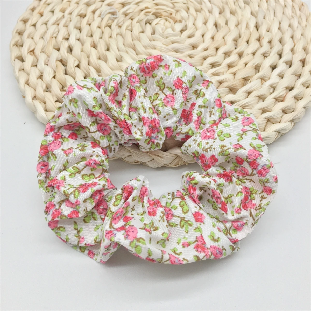 6pcs/lot Hair Scrunchies Bands Scrunchy Ties Ropes Ponytail Holder for Women Accessories Fabric Headwear Ditsy Floral Sweet Cute