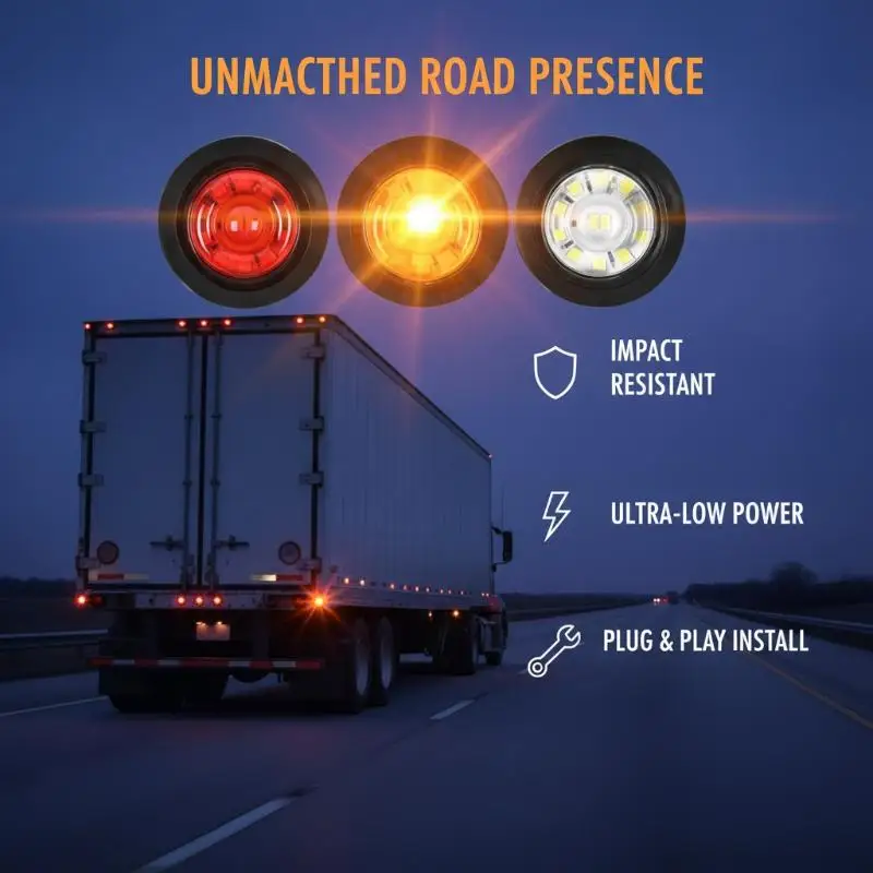 

Universal LED Side Marker Light 12V 24V for Truck Caravan Trailer Clearance Waterproof Indicator Lamp for Safety Night Use