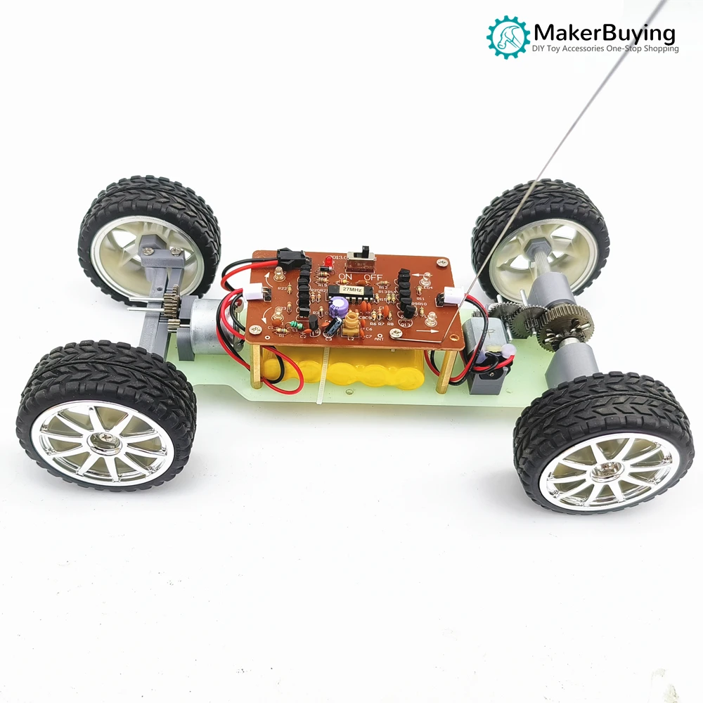 Metal Gear Differential Aluminum Alloy Remote Control Intelligent Car Assembly Maker DIY Toy Kit