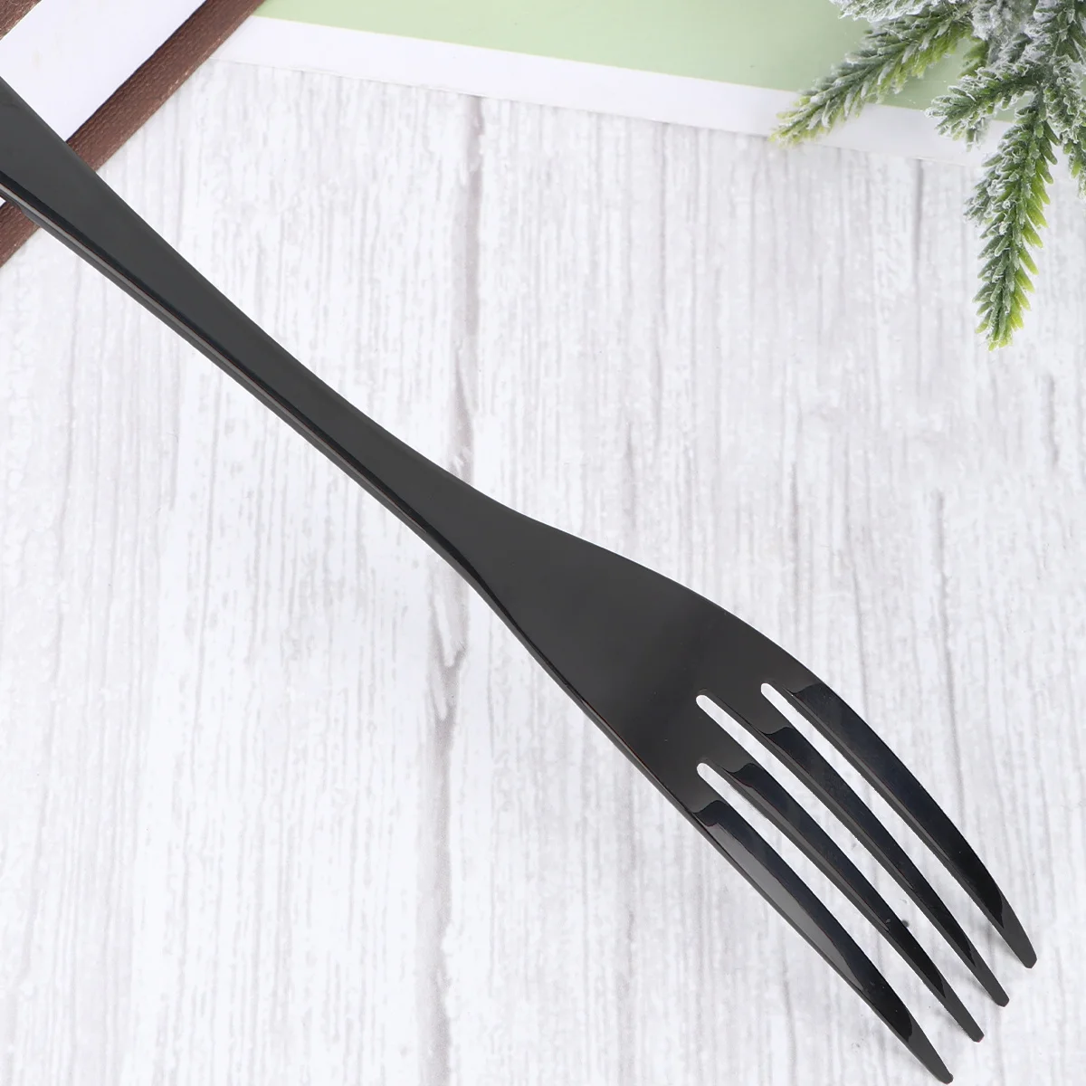 

Black Fork Stainless Steel Tableware Titanium Plating Mirror Surface Lightweight Hotel Store Tableware