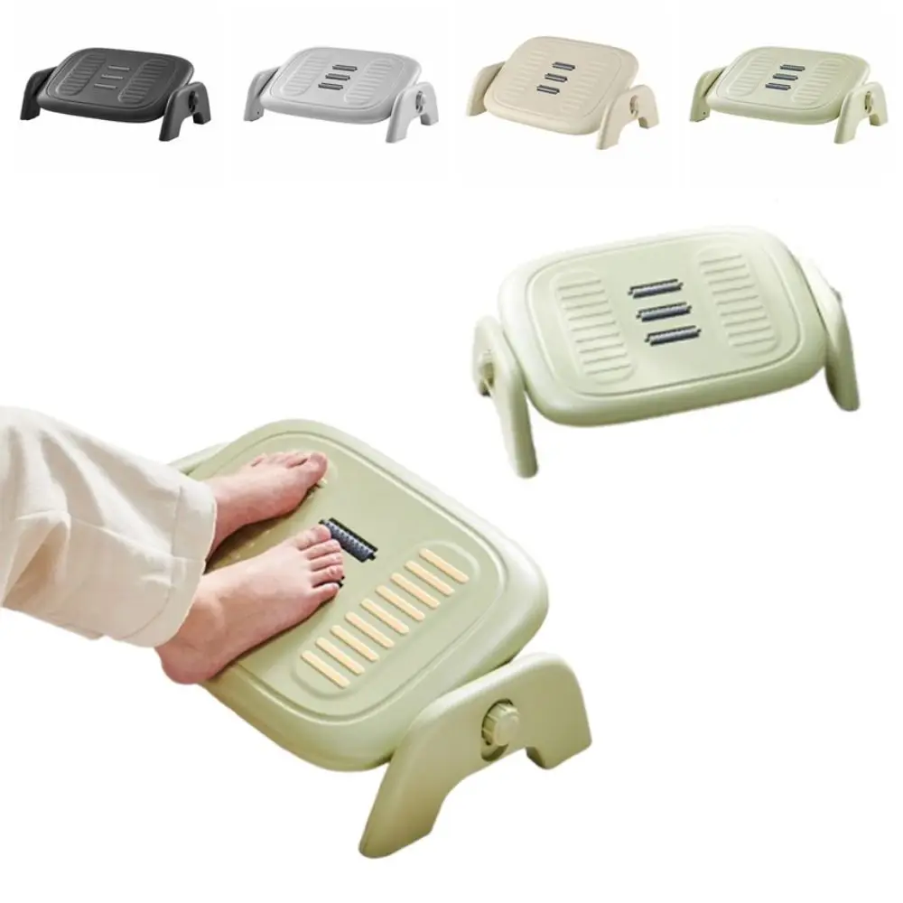 

Gift Ergonomic Massage Footstool Adjustable Height Durable Under Desk Footrest Leg Rest Detachable Footrest Cushion Home
