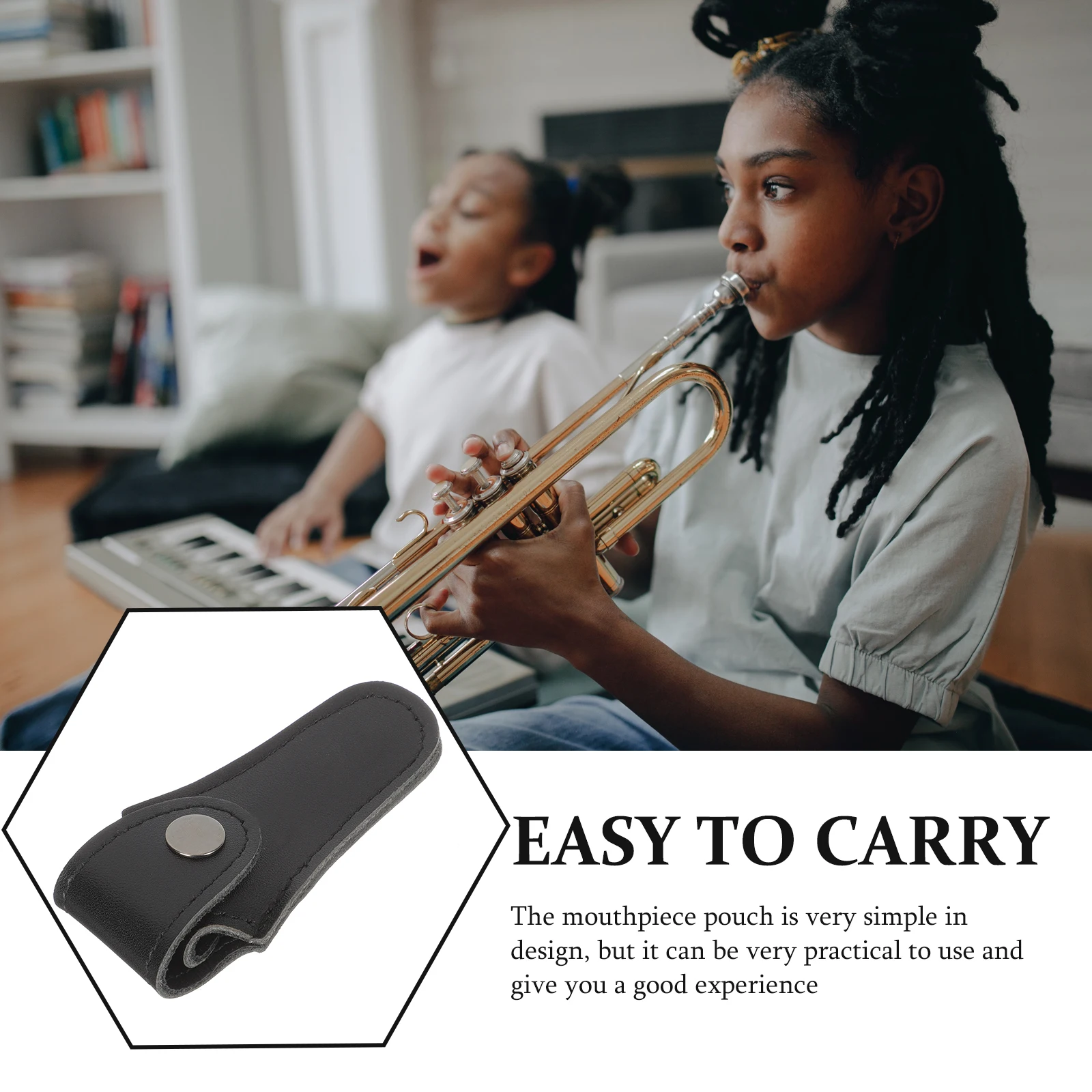 

Mouthpiece Pouch Durable PU Material Sax Trumpet Trombone French Horn Bag Storage Case Euphonium Container Accessory