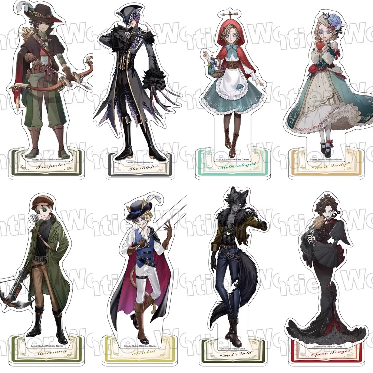 Game Identity V Acrylic Stand Doll Anime Mercenary Prospector Figure Model Plate Cosplay Toy for Gift
