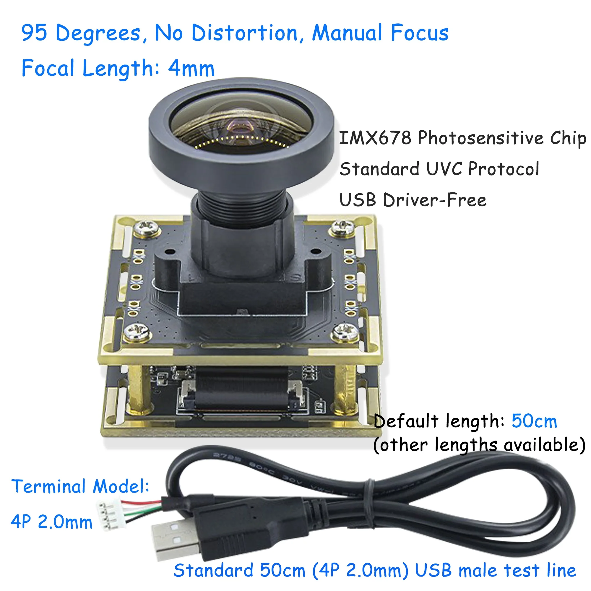 Capteurs d'image CMOS NIR Starlight, faible bruit, couleur 4K 8MP, IMX678, 60fps, DOL HDR Starvis, Mini Module de caméra USB