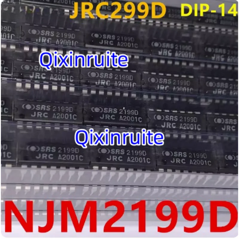 Qixinruite   Original genuine NJM2199D JRC2199D=2199D direct insert DIP-14 SRS 3D surround audio processor chip IC