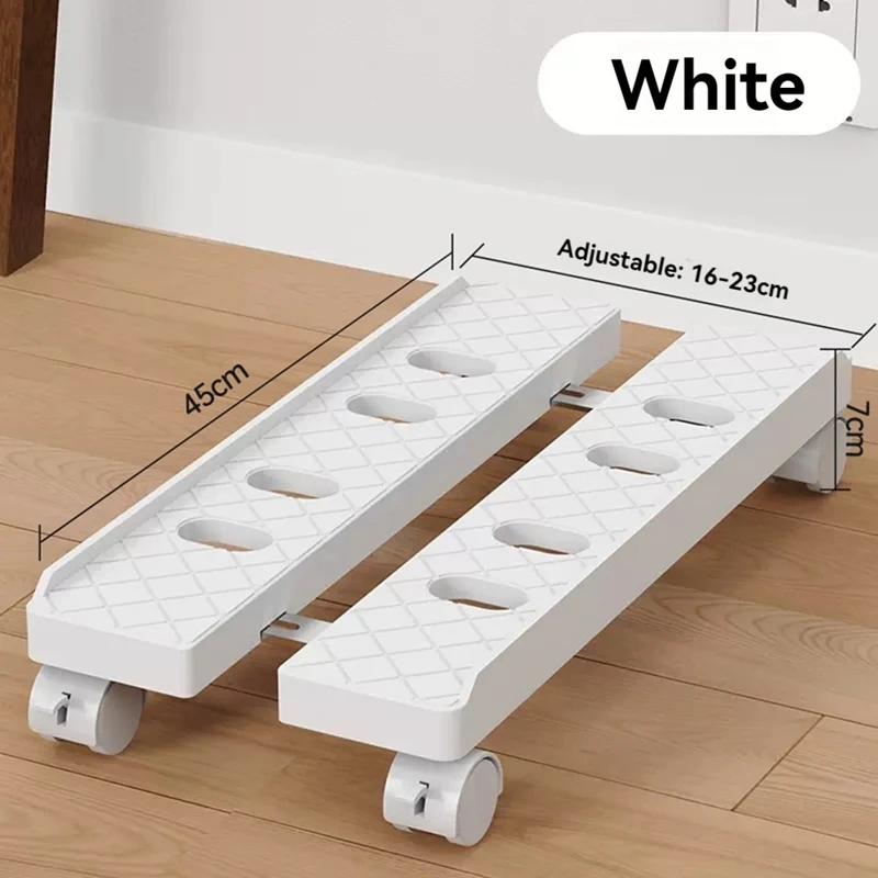 Adjustable Mobile PC Tower Stand Telescopic CPU Holder With Rolling Casters Desktop Computer Cart B