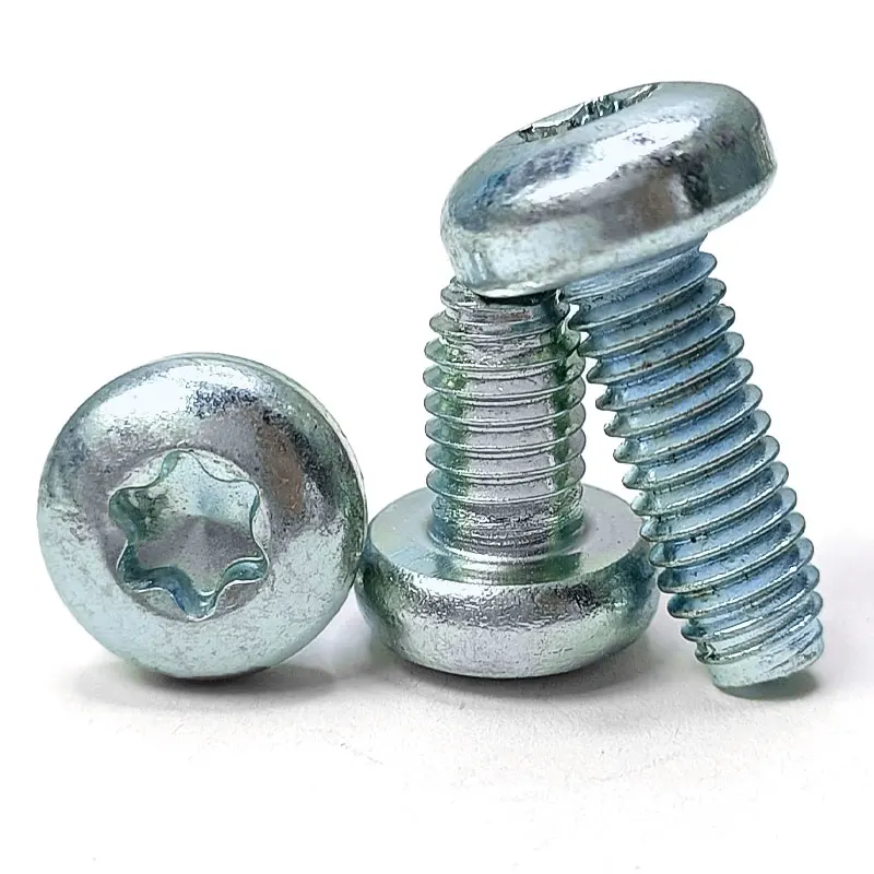 

M6 Plum Pan Head Triangle Teeth Self-locking DIN7500 Hardening Galvanized Anti-theft Self-tapping Screws