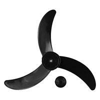 Electric Fan Blades 18inch Plastic Fan 3 Blades 8mm Center Bearing Thickened Replacement Parts Power Fan Blades