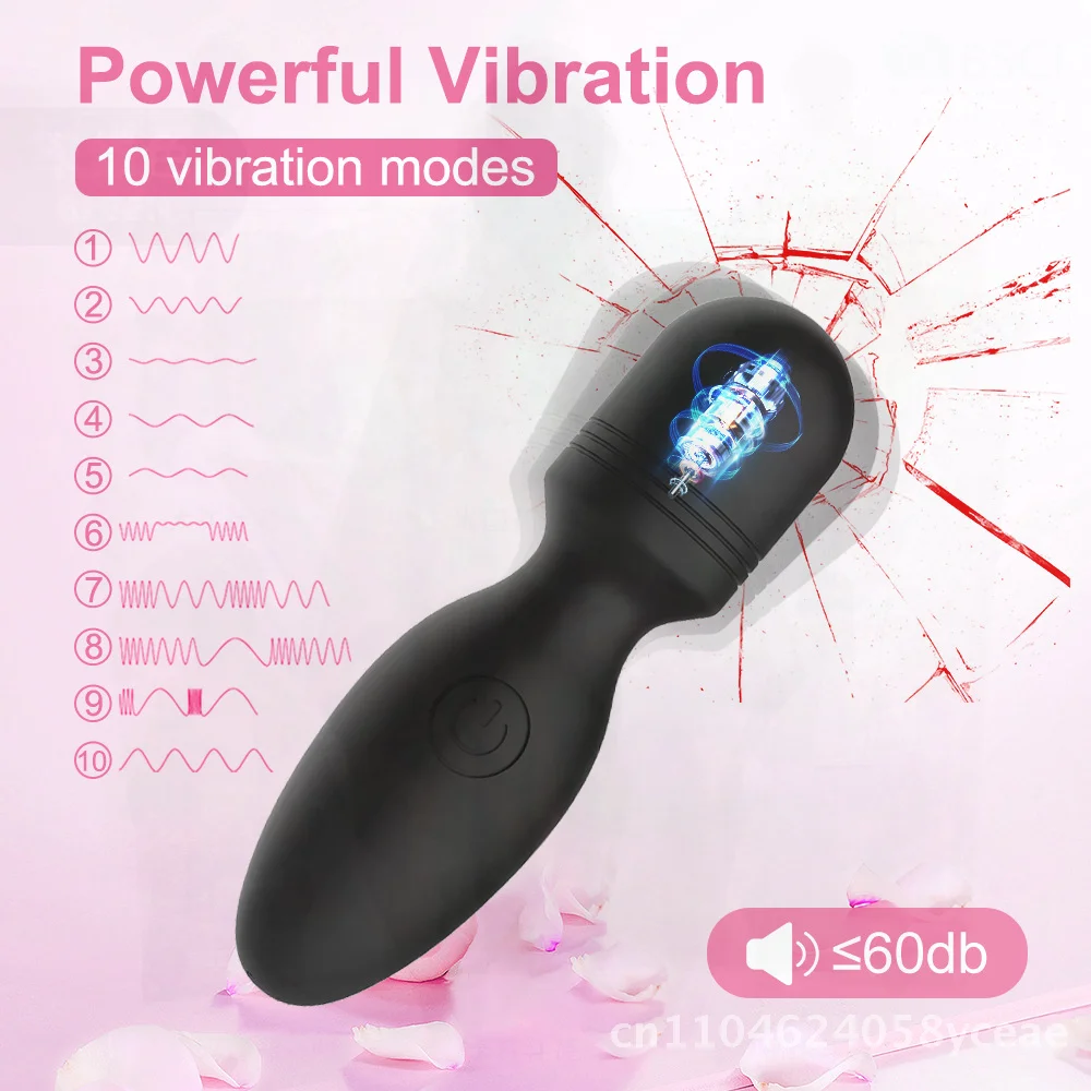 كرة بولينج صغيرة USB عصا تدليك قابلة للشحن 10 تردد هزاز للنساء متعة لعبة الكبار الصغيرة أسود/أرجواني سيليكون ABS