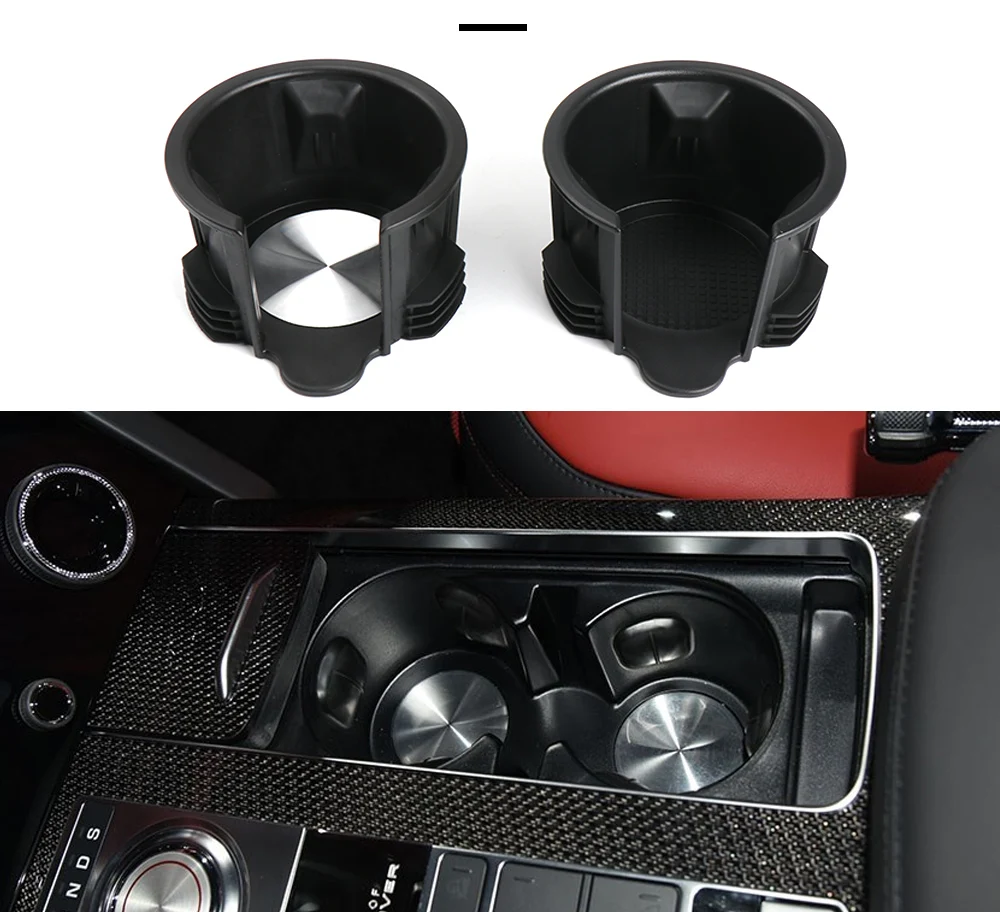 Mittel konsole Wasser becher halter Stahlblech auf der Unterseite passend für Range Rover lr087454 Getränke flaschen halter 2014-2018 – Detail 6