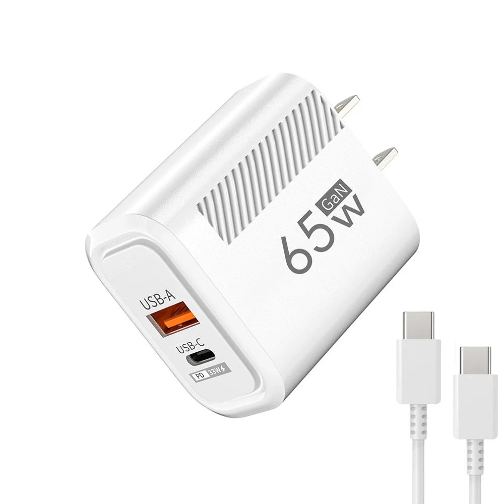 65W GaN USB C Snellader QC3.0 EU/US Plug Telefoonlader Adapter Voor iPhone Samsung Xiaomi Snel opladen Type C Wandlader