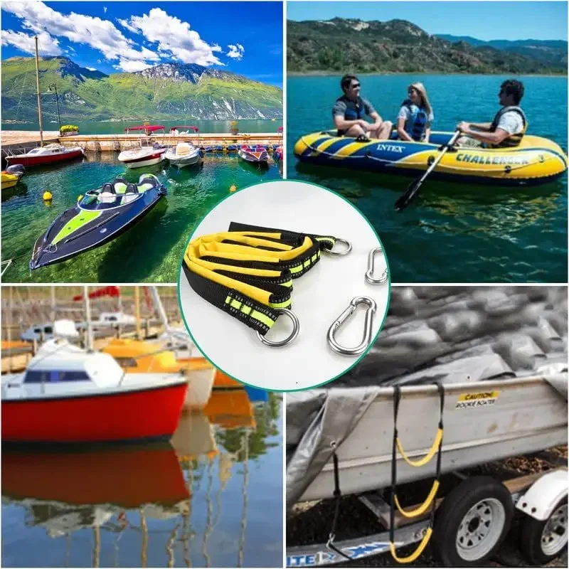 Portable Rope Ladder with 3 4 or 5 Nylon Steps for Climbing Back Aboard Kayaks Yachts and Boats after Swimming or in Emergencies