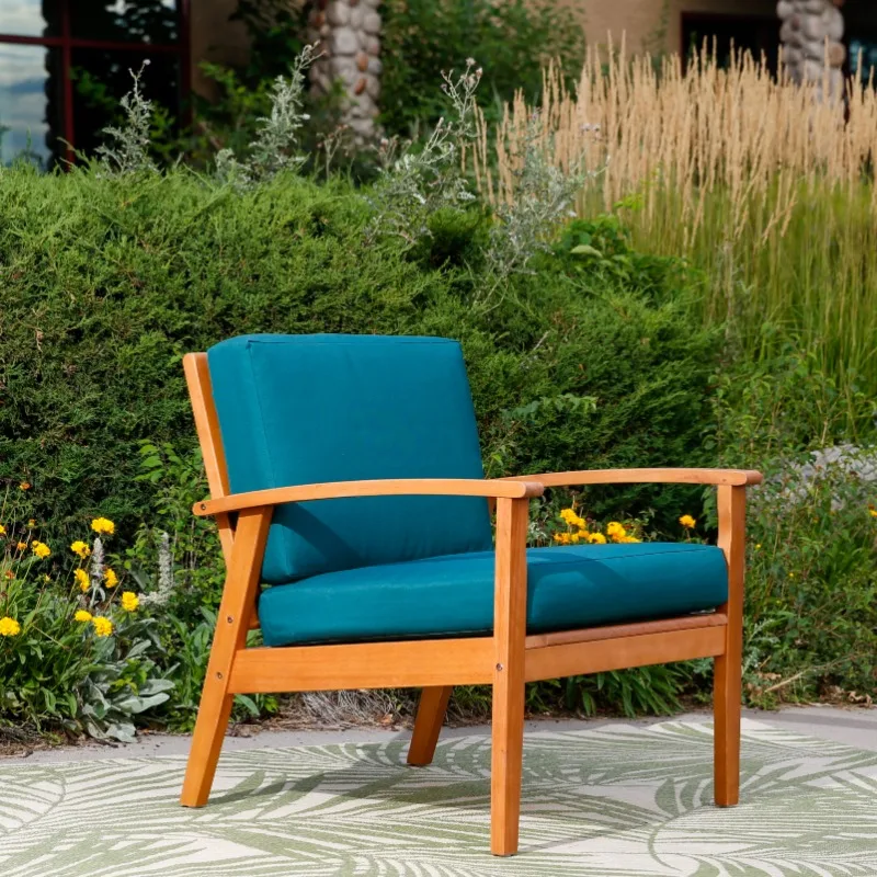 

Accent Wood Couch Garden Chairs Chaise Lounge Comfortable Outdoor Chairs Single Person Chairs For Events Patio Furniture