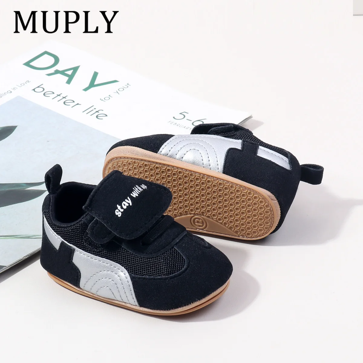 

Rubber Sole PU Baby Shoes For Newborn Infant Toddler Baby Girl Boy Anti-slip Sneaker Casual Shoes Prewalker
