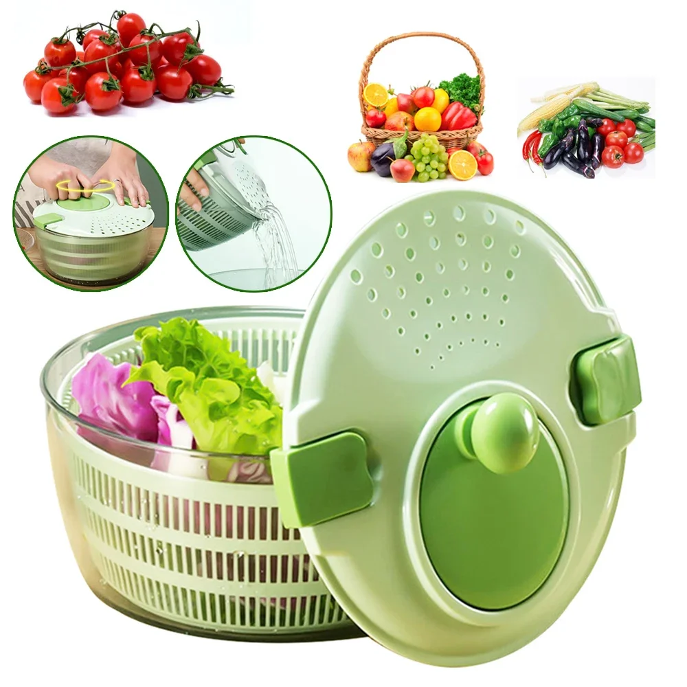 3/4L Vegetable Fruit Salad Drying Drain Basket Food Vegetable Drying Dehydrator Salad Dryer Tool Kitchen Gadget Accessory