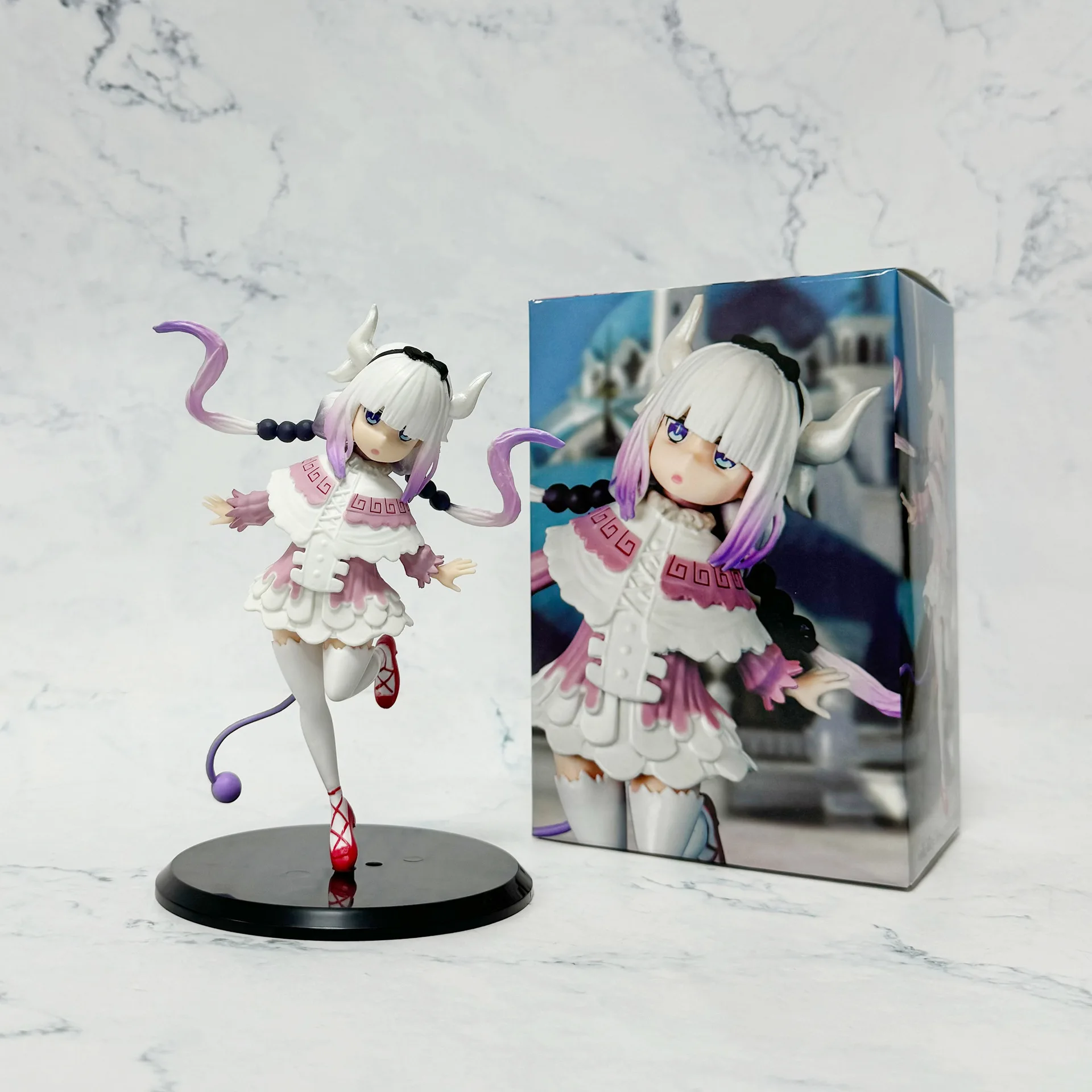 16CM Anime Miss Kobayashi's Dragon Maid KannaKamui Playful Cat Dragon Tohru Model Toy Gift Collection Action Figure Gift Doll