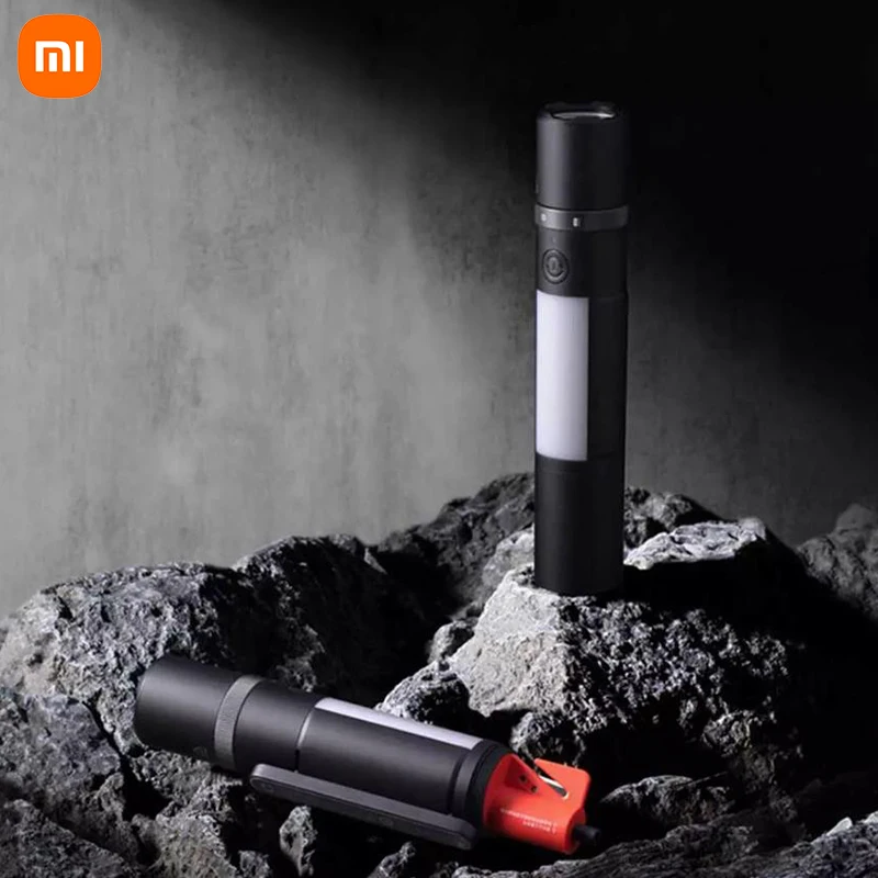 Xiaomi Mijia Multifunctional Flashlight LED Zoomable Ultra Bright Torch  Window Breaker Safety Belt Cutter Car Emergency Light - AliExpress