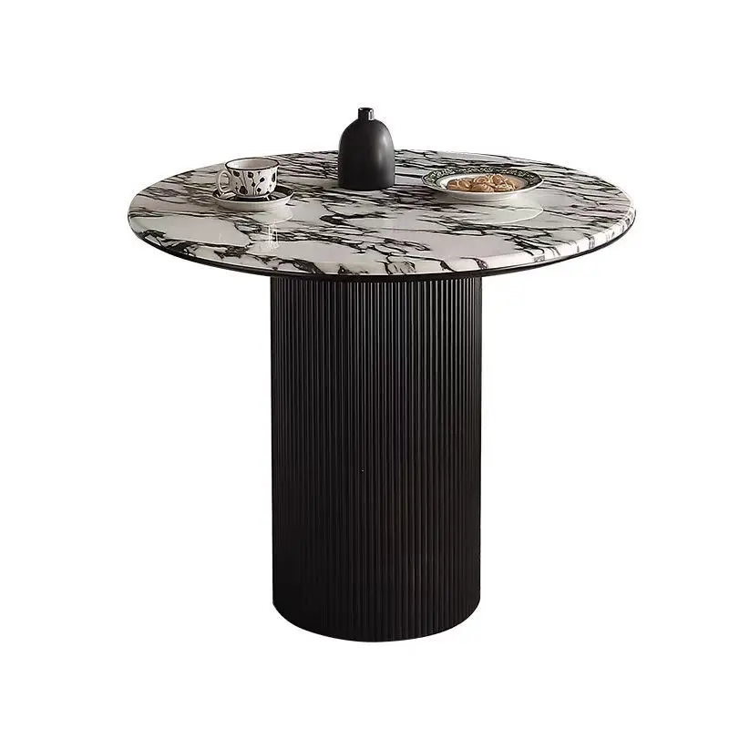 

French style, slate, dining table, marble, light luxury, modern, high-end dining table, small apartment