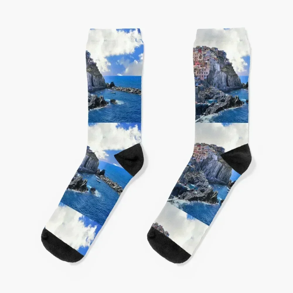 Amalfi Coast, Italy, Ocean View Socks christmas gift cotton floral Antiskid soccer Male Socks Women's