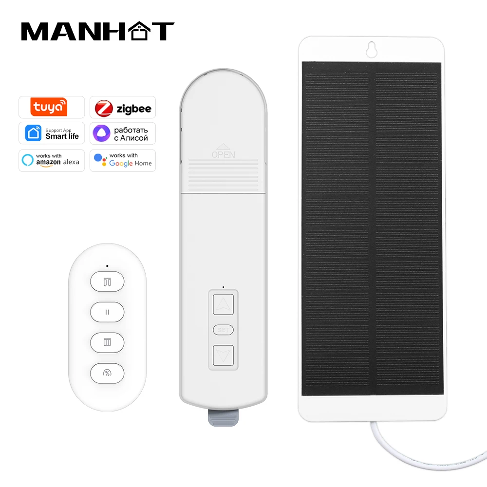Werk met Tuya Zigbee Smart Curtain Motor Rolgordijnen DIY Chain Motorized Shades Drive Voice voor Alexa Google Home - afbeelding 1