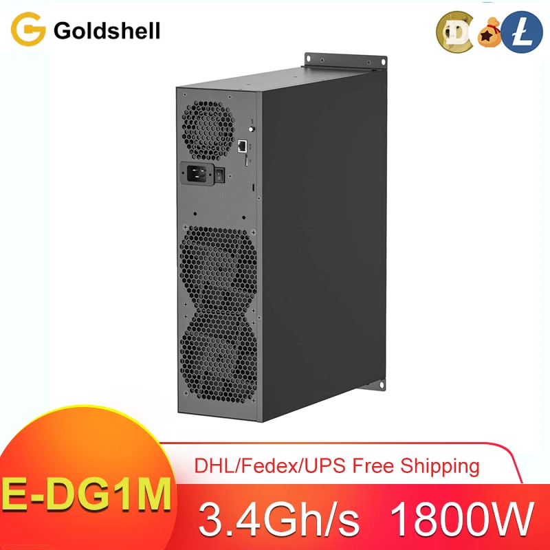 Brand New Goldshell E-DG1M 3400MH/s 1800W LTC Doge Bells Miner Goldshell E DG1M 3.4G EDG1M