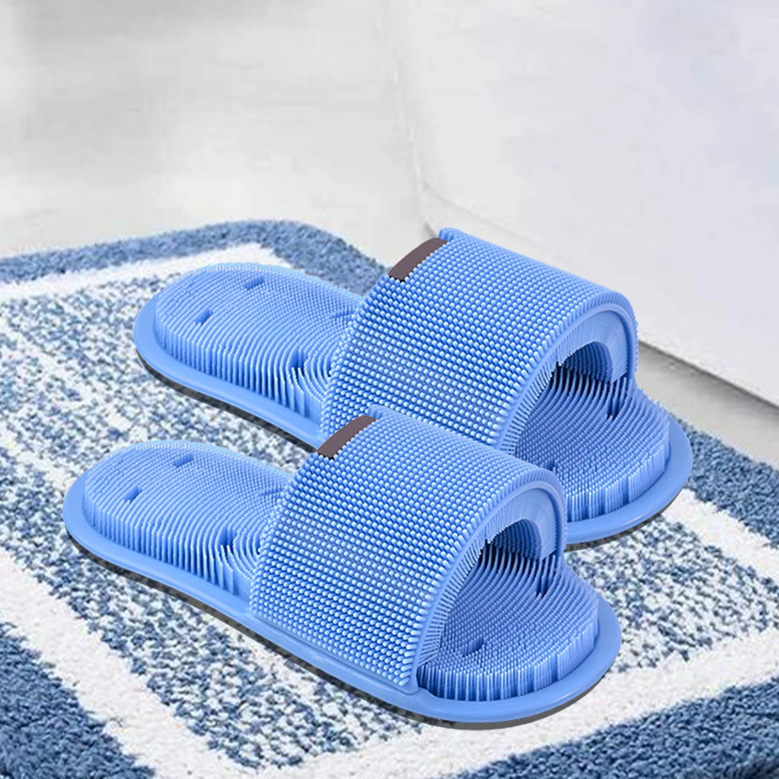 Creative Foot Washing Slippers Bathroom Men\'s And Women\'s Bath Anti-skid Silicone Slippers Foot Rubbing Massage Cleaning Brush